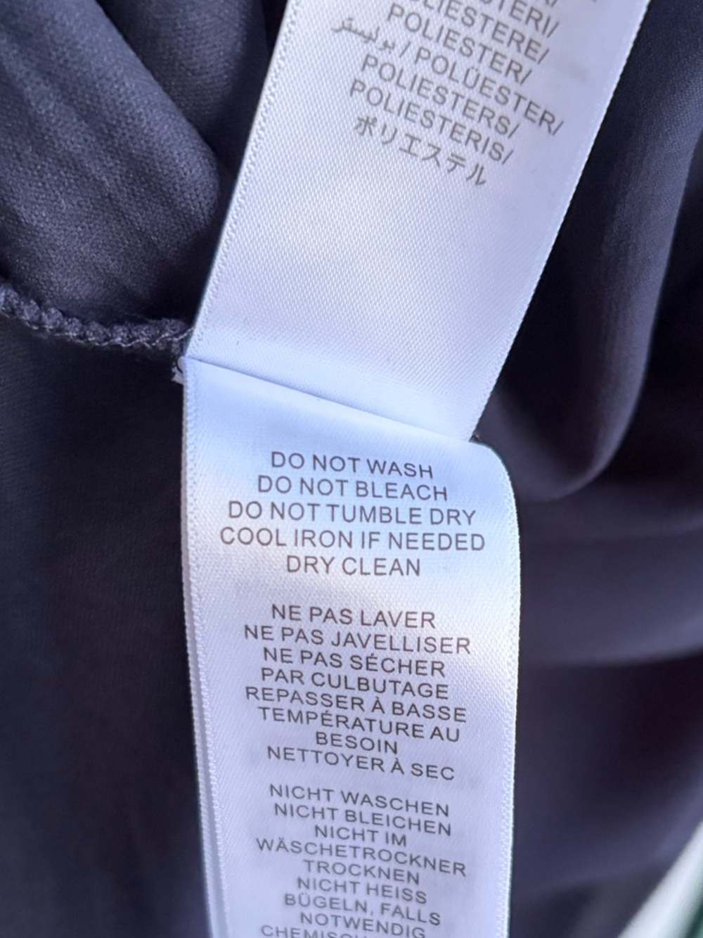 🆕🫐 Adrianna Papell Navy One Shoulder Maxi Dress Elegant Formal Gown Slit Size 8 - Picture 13 of 13